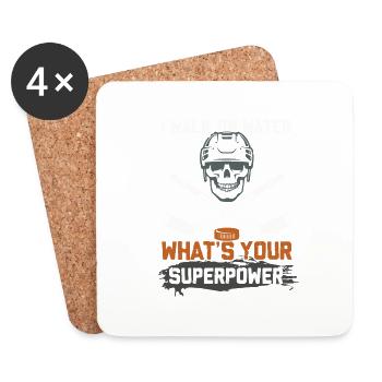 Ice Hockey Superpower - Coasters (set of 4) - white - Front