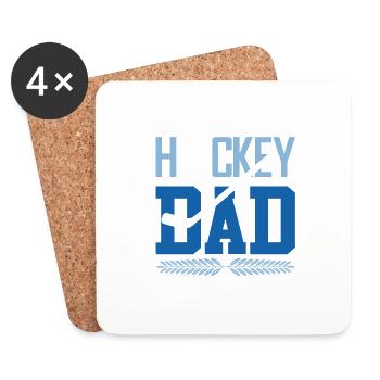ice hockey dad - Untersetzer (4er-Set) - Weiß - Vorne