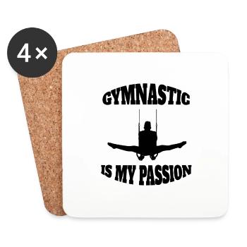 Gymnastics Floor exercises Gymnastics Gymnastics Club Apparatus gymnastics - Coasters (set of 4) - white - Front