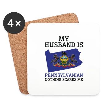Nichts macht mir Angst Pennsylvanian Husband - Untersetzer (4er-Set) - Weiß - Vorne