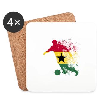 Nationalmannschaft Ghana Fußball Weltmeister - Untersetzer (4er-Set) - Weiß - Vorne