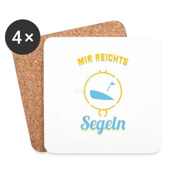 Mir reichts ich gehe Segeln Helgoland Design - Untersetzer (4er-Set) - Weiß - Vorne