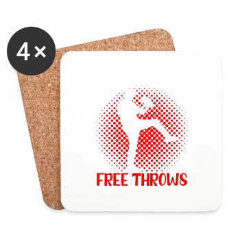Make Your Free Throws 3 - Untersetzer (4er-Set) - Weiß - Vorne