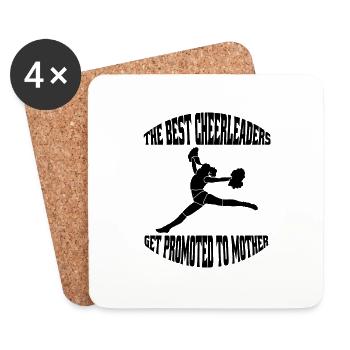 Cheerleader Cheerleading Cheerleader Gift - Coasters (set of 4) - white - Front