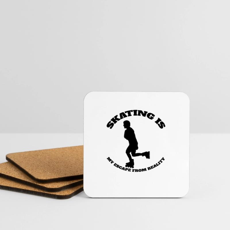 Roller Skating Inline Skating Skater Inline Skating Gift Coasters (set of 4)