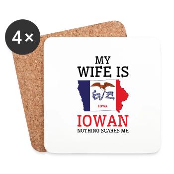 Nichts macht mir Angst Iowan Frau Iowa - Untersetzer (4er-Set) - Weiß - Vorne