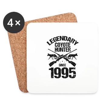 Legendary coyote hunter for coyote hunting - Coasters (set of 4) - white - Front