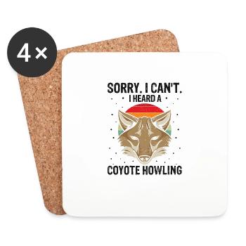 Legendary coyote hunter for coyote hunting - Coasters (set of 4) - white - Front