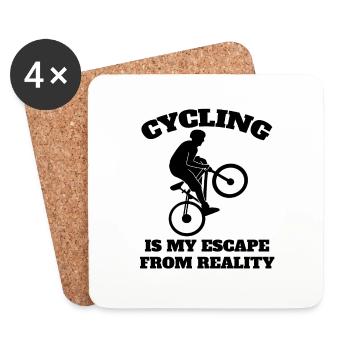 Vélo Vélo Tour à vélo Vélo VTT - Dessous de verre (lot de 4) - blanc - Devant