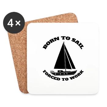Sailing Boat Sailing Ship Sailing Sailing Captain - Coasters (set of 4) - white - Front