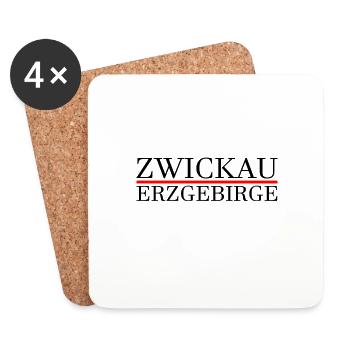 Zwickau Erzgebirge - Untersetzer (4er-Set) - Weiß - Vorne