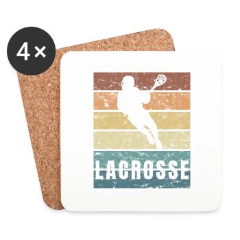 Lacrosse Sport Passion Crunge Effet - Dessous de verre (lot de 4) - blanc - Devant