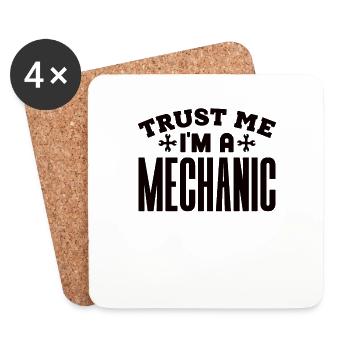 Mechanic Technician Craftsman Garage Car Hobbyist - Coasters (set of 4) - white - Front