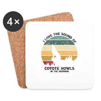 Coyote Design for Coyote Shreactors - Coasters (set of 4) - white - Front
