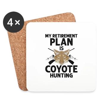 Coyote Hunter Design for Coyote Hunting - Coasters (set of 4) - white - Front