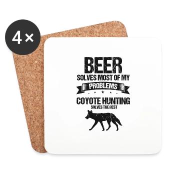 Conception de coyote pour les réacteurs de coyote - Dessous de verre (lot de 4) - blanc - Devant