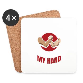 Do not be afraid, take my hand - Coasters (set of 4) - white - Front