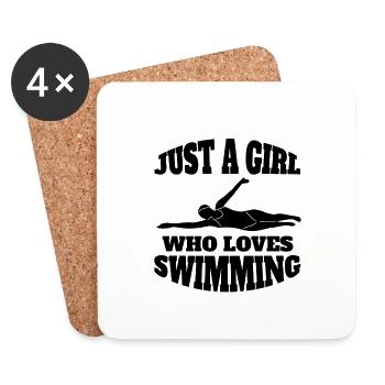 Nageuse Femme Nageuses Filles Natation Femmes - Dessous de verre (lot de 4) - blanc - Devant