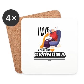 ich liebe meine Oma - Untersetzer (4er-Set) - Weiß - Vorne