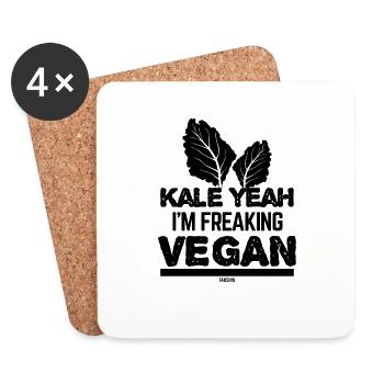 crazy vegan - Coasters (set of 4) - white - Front