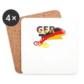 Germany Bicycle - Coasters (set of 4) - white - Front