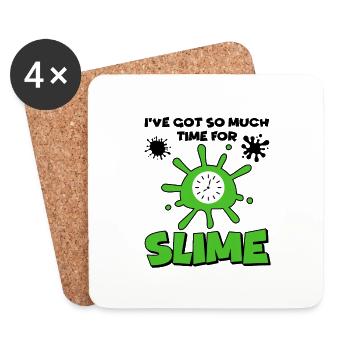 Slime Time Dripping Slime Drip Gear Slime Maker - Dessous de verre (lot de 4) - blanc - Devant