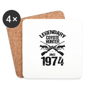 Coyote Capture and Coyote Hunter Design - Coasters (set of 4) - white - Front