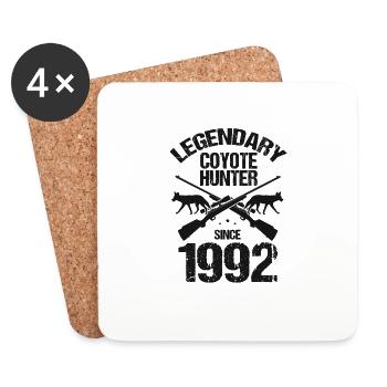 Legendary coyote hunter for coyote hunting - Coasters (set of 4) - white - Front