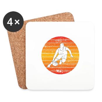 Équipe de basket-ball Amateurs de basket-ball Joueurs de basket-ball - Dessous de verre (lot de 4) - blanc - Devant