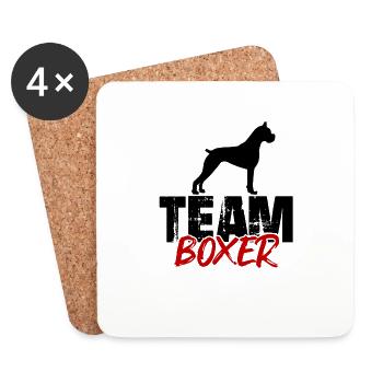 Team Boxer - Coasters (set of 4) - white - Front