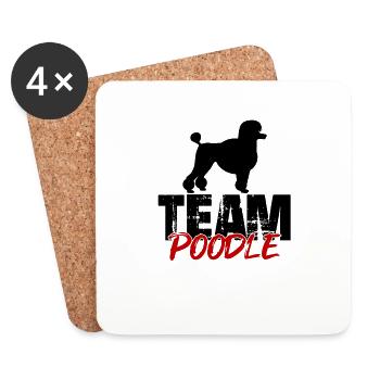Team Poodle - Coasters (set of 4) - white - Front