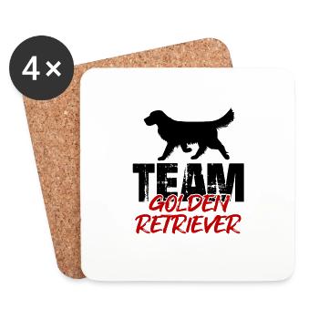 Team Golden Retriever - Coasters (set of 4) - white - Front