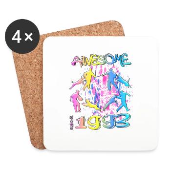 Awesome since 1993. Agility, Hundetraining - Coasters (set of 4) - white - Front
