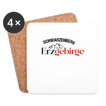 Erzgebirge Haamit Schwarzenberg - Untersetzer (4er-Set) - Weiß - Vorne