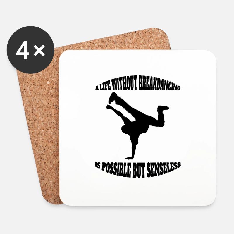 Breakdance Tänzer Breakdancer Tanzsport Tanzen - Untersetzer (4er-Set) - Weiß