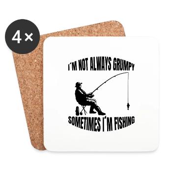 Fishing Fish hooks Fishing Fishing Fishing Fishing - Coasters (set of 4) - white - Front