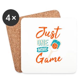Just One More Pickleball Game Funny Pickleball Pla - Untersetzer (4er-Set) - Weiß - Vorne