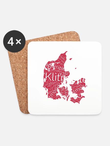 Klitmøller - Coasters (set of 4) - white