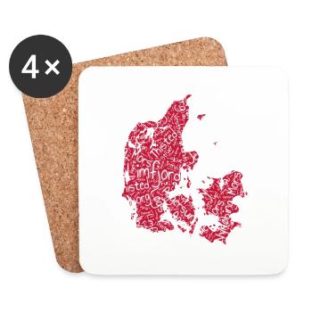 Limfjord - Dessous de verre (lot de 4) - blanc - Devant