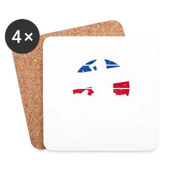 Drapeau Français Apiculture Apiculteur - Untersetzer (4er-Set) - Weiß - Vorne