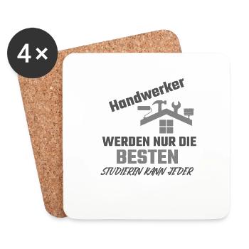 Handwerkerstolz - Untersetzer (4er-Set) - Weiß - Vorne