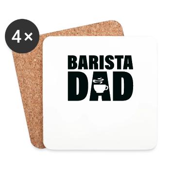 Job - Barista Dad - Dessous de verre (lot de 4) - blanc - Devant