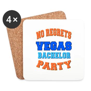No Regrets Vegas Bachelor Party Vegas Wedding - Untersetzer (4er-Set) - Weiß - Vorne