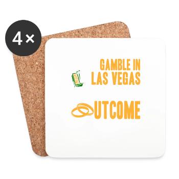 I Don't Gamble In Las Vegas Funny Vegas Marriage - Untersetzer (4er-Set) - Weiß - Vorne