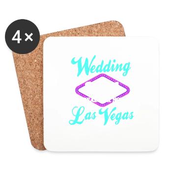 Las Vegas Wedding 2021 Ready Or Not Here We Come - Untersetzer (4er-Set) - Weiß - Vorne