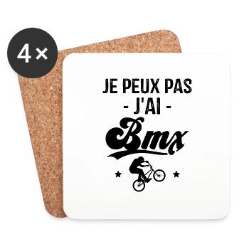 Je Peux Pas J'ai Bmx - Dessous de verre (lot de 4) - blanc - Devant