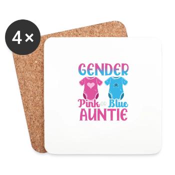 Gardienne du genre Pink Or Blue Auntie Loves You - Dessous de verre (lot de 4) - blanc - Devant