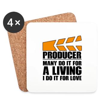 Producer Many Do It For A Living I Do It For Love - Coasters (set of 4) - white - Front