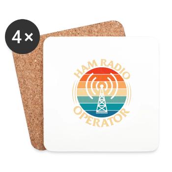 Ham Radio Operator Amateur Morse - Untersetzer (4er-Set) - Weiß - Vorne