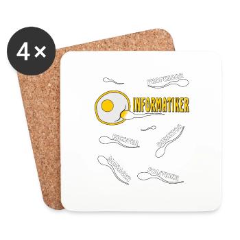 INFORMATIKER - Untersetzer (4er-Set) - Weiß - Vorne